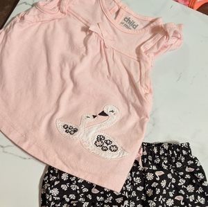 Newborn girl swan outfit